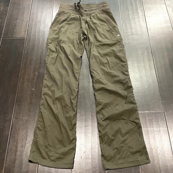 Lululemon Dance Studio Pant Unlined 32" Olive Green Women's Size 4 - Picture 1 of 4